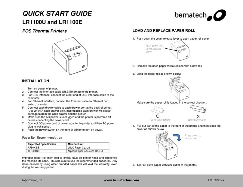 Bematech LR1100U quick start guide