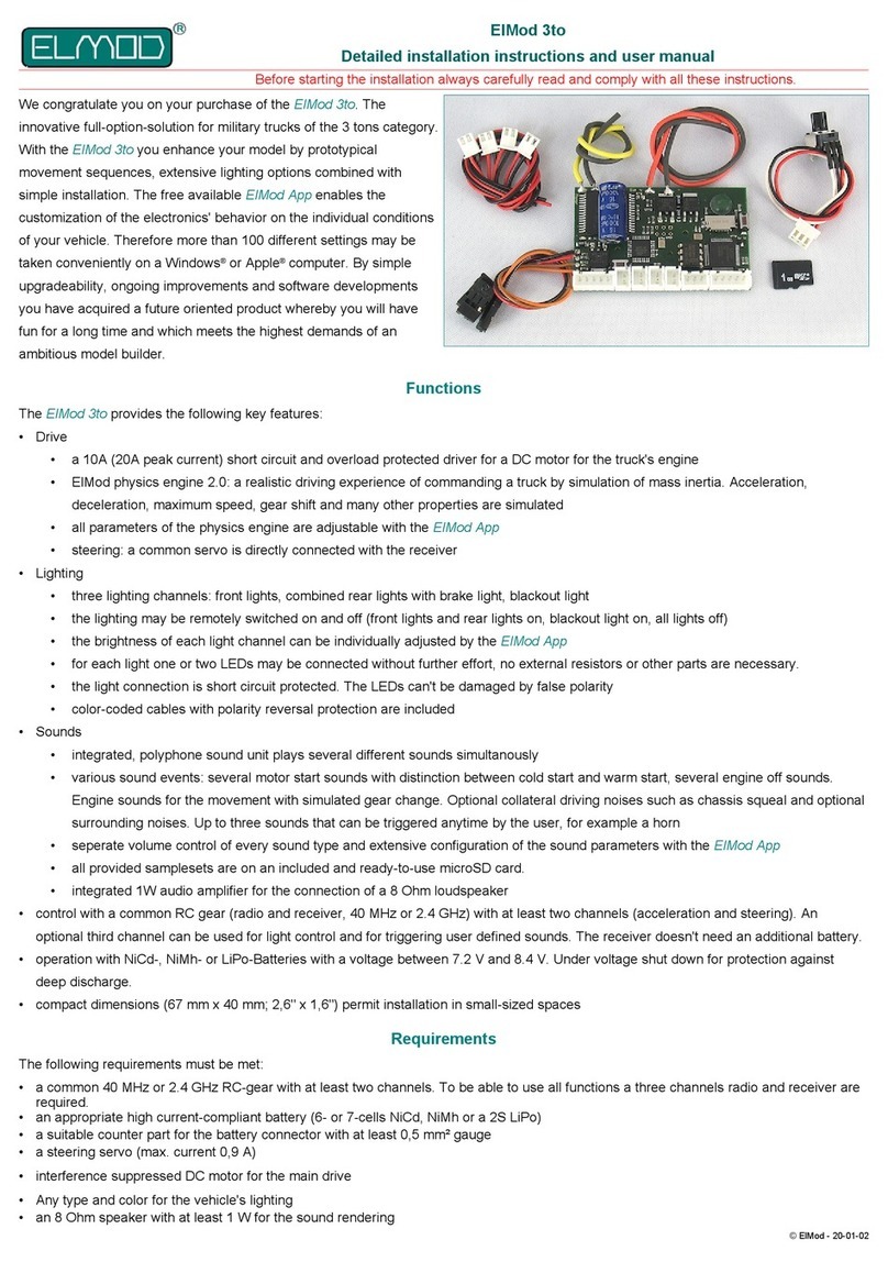 ElMod 3to Detailed installation instructions and user manual ElMod 3to Detailed installation instructions and user manual
