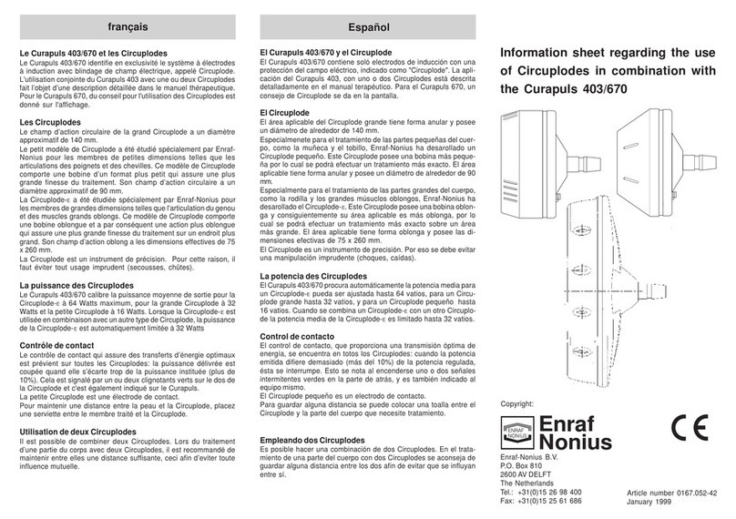 Enraf Nonius Curapuls 670 Information sheet