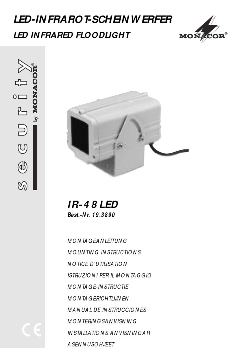 Monacor Security IR-48LED Mounting instructions
