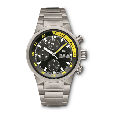 iwc AQUATIMER CHRONO-AUTOMATIC Operating instructions for operators and installers iwc AQUATIMER CHRONO-AUTOMATIC Operating instructions for operators and installers