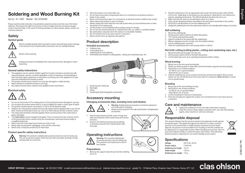 Clas Ohlson KC-07025W instruction manual