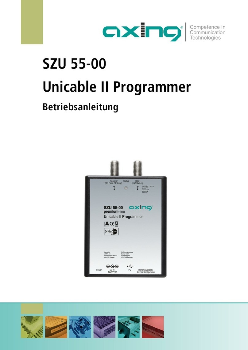 axing Premium-line SZU 55-00 Unicable II... Operation instructions