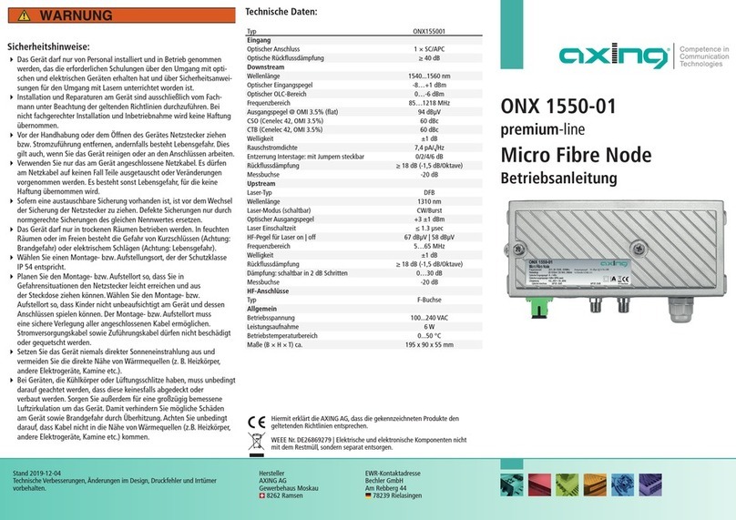 axing premium-line ONX 1550-01 User manual axing premium-line ONX 1550-01 User manual