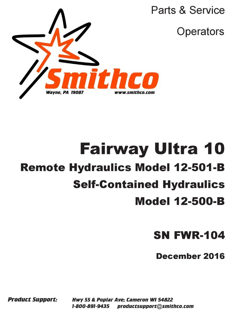 Smithco Fairway Ultra 10 12-501-B Quick start guide Smithco Fairway Ultra 10 12-501-B Quick start guide
