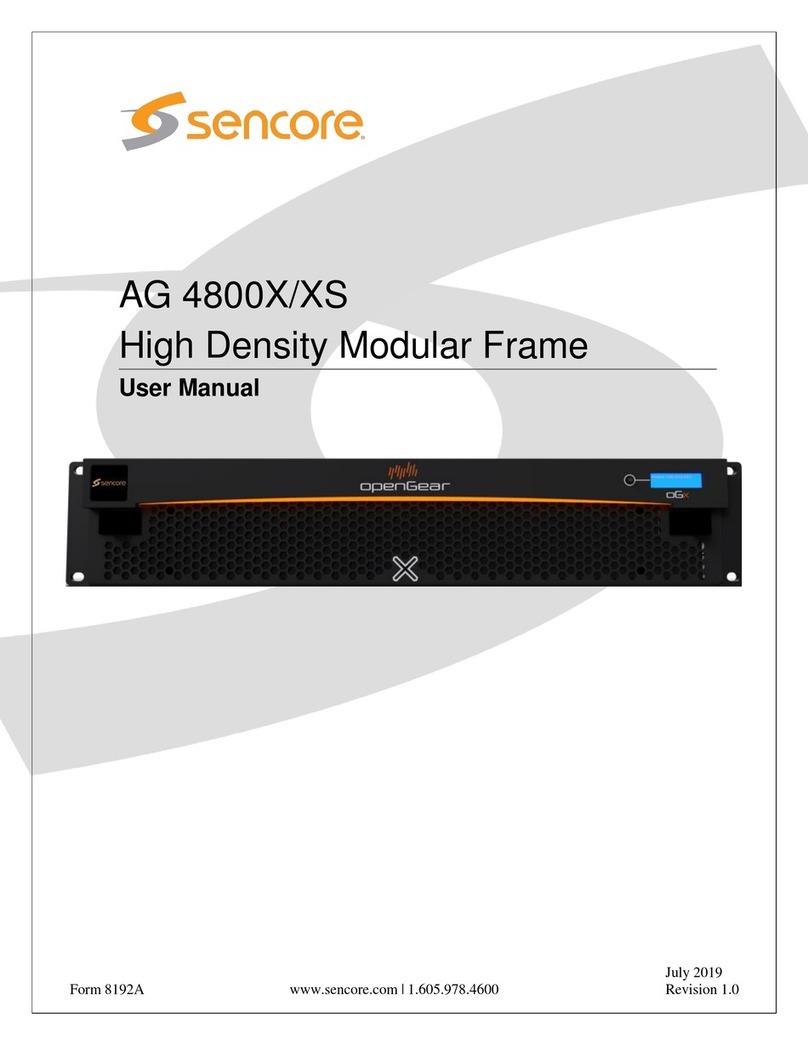 Sencore AG4800X/XS User manual