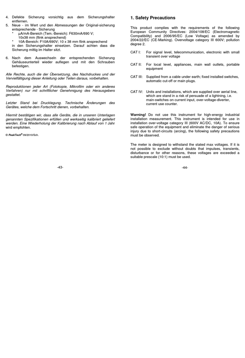 PeakTech 4390 User manual