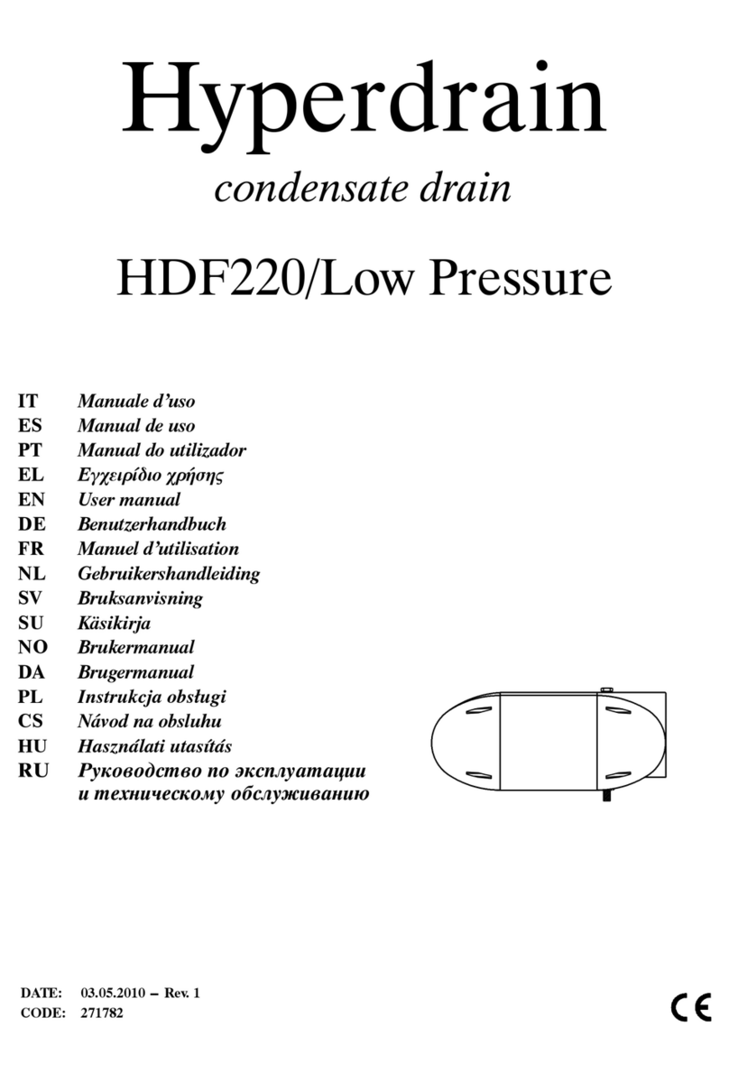 Parker Hyperdrain HDF220/Low Pressure User manual