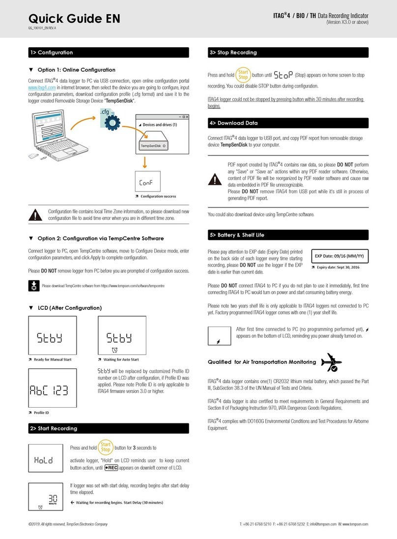 TempSen ITAG4 BIO quick guide TempSen ITAG4 BIO quick guide