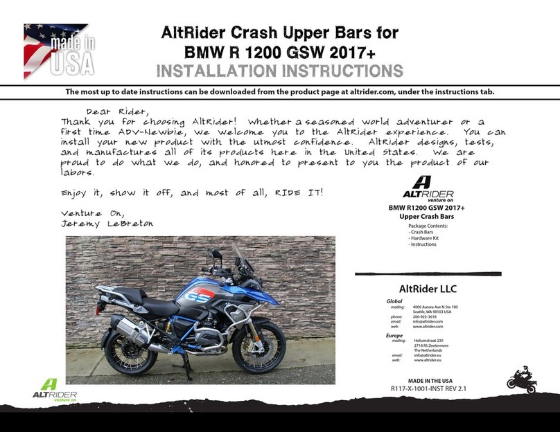 AltRider R117-X-1001 installation instructions