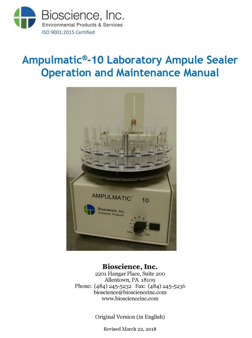 Bio-Science Ampulmatic-10 Purge Gas Injector Operation and maintenance manual