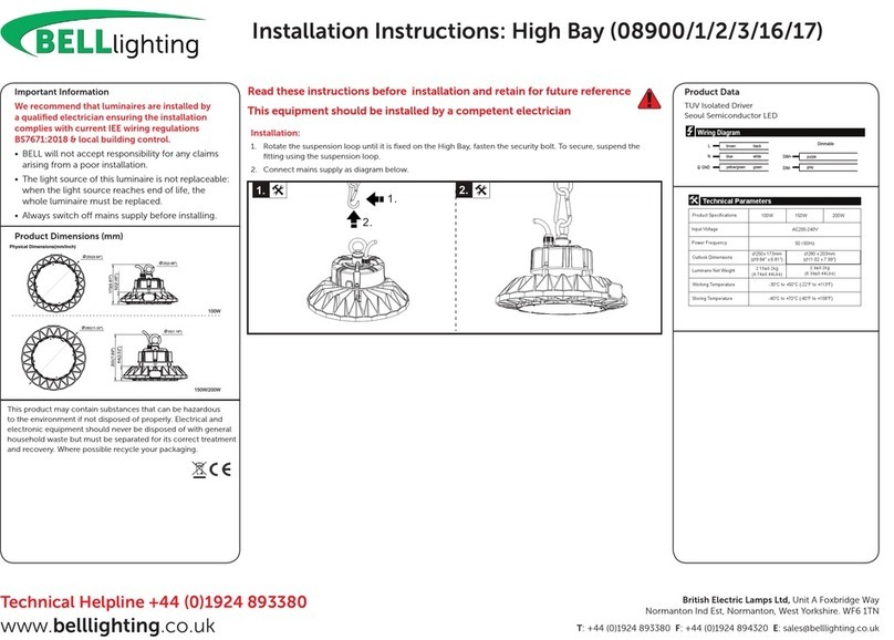 BELL lighting 08900 installation instructions
