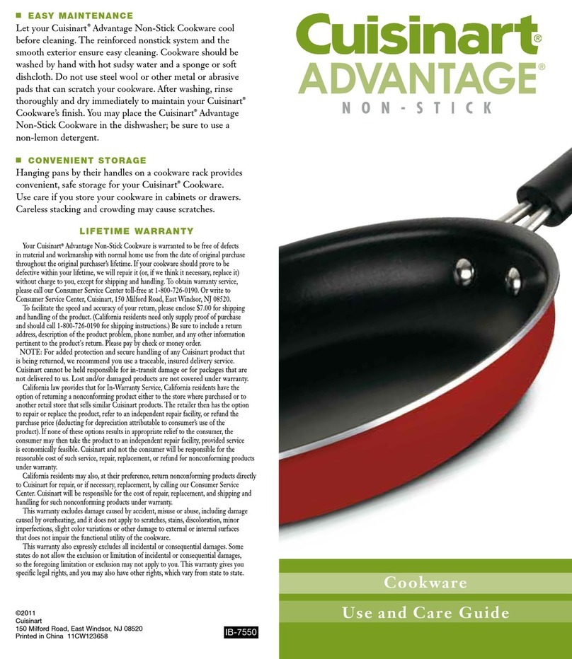 Cuisinart Advantage Non-Stick User manual