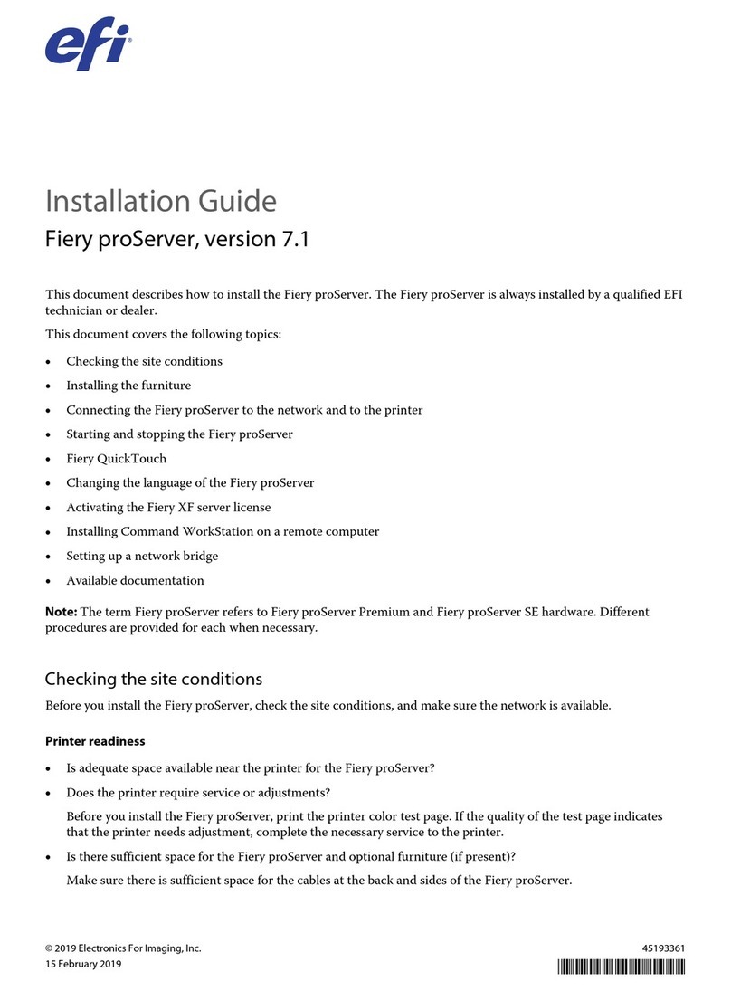 EFI Fiery proServer installation guide