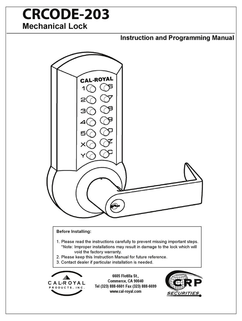 Cal-Royal CRCODE-203 Owner's manual