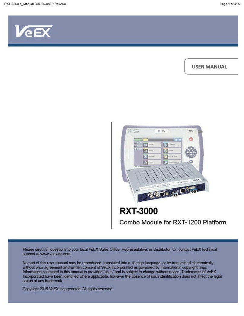 VeEX RXT-3000 user manual