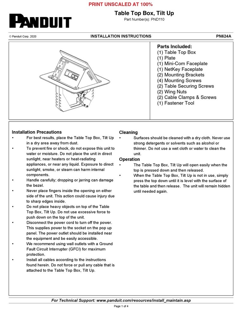 Panduit PND110 User manual