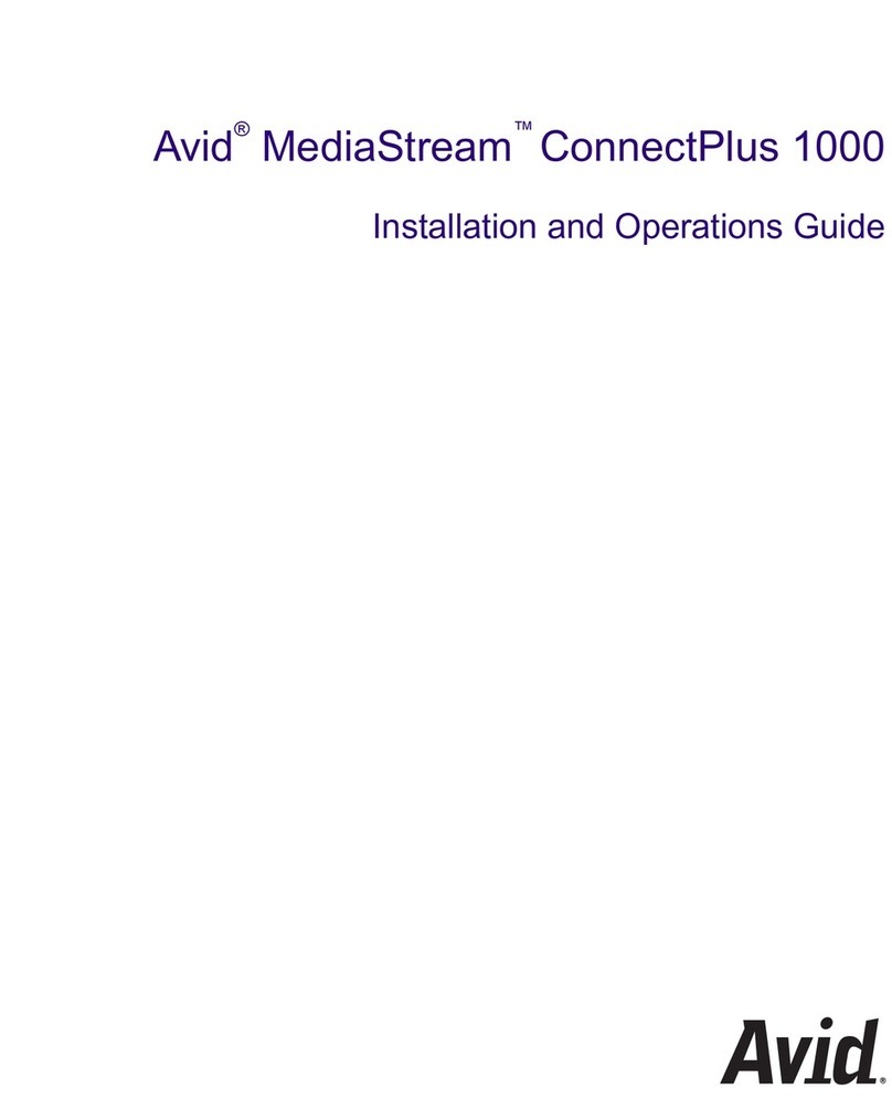 Avid Technology MediaStream ConnectPlus 1000 Installation and operation guide