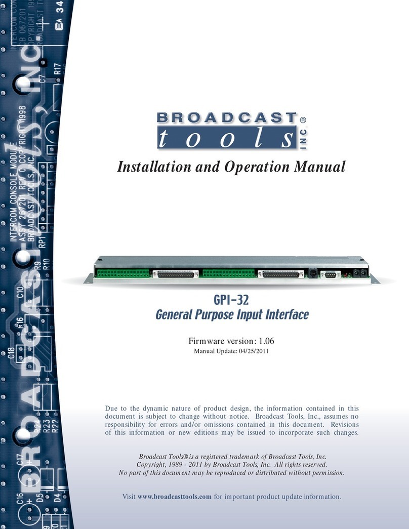 Broadcast Tools GPI-32 User manual
