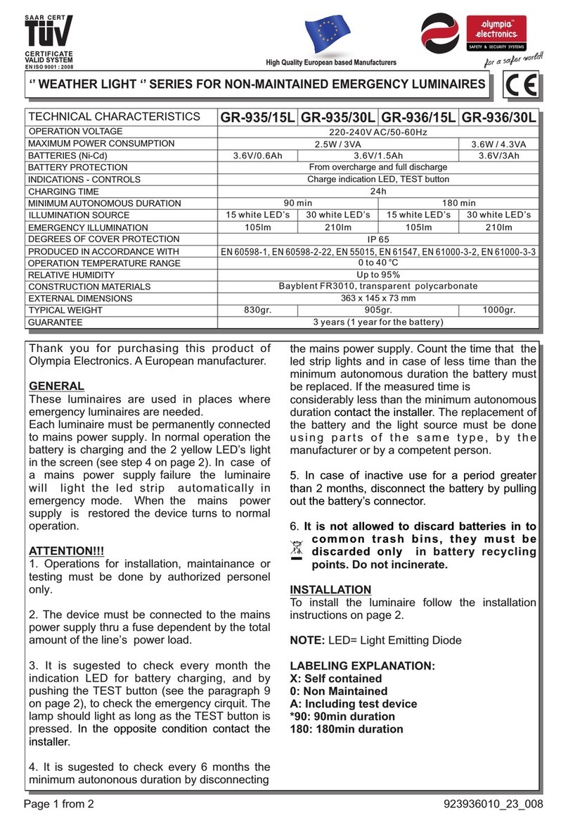 olympia electronics WEATHER LIGHT Series User manual