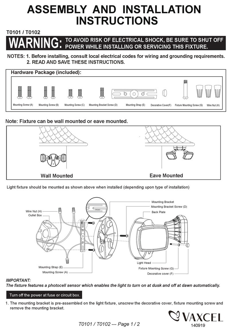 Vaxcel T0102 Instruction manual