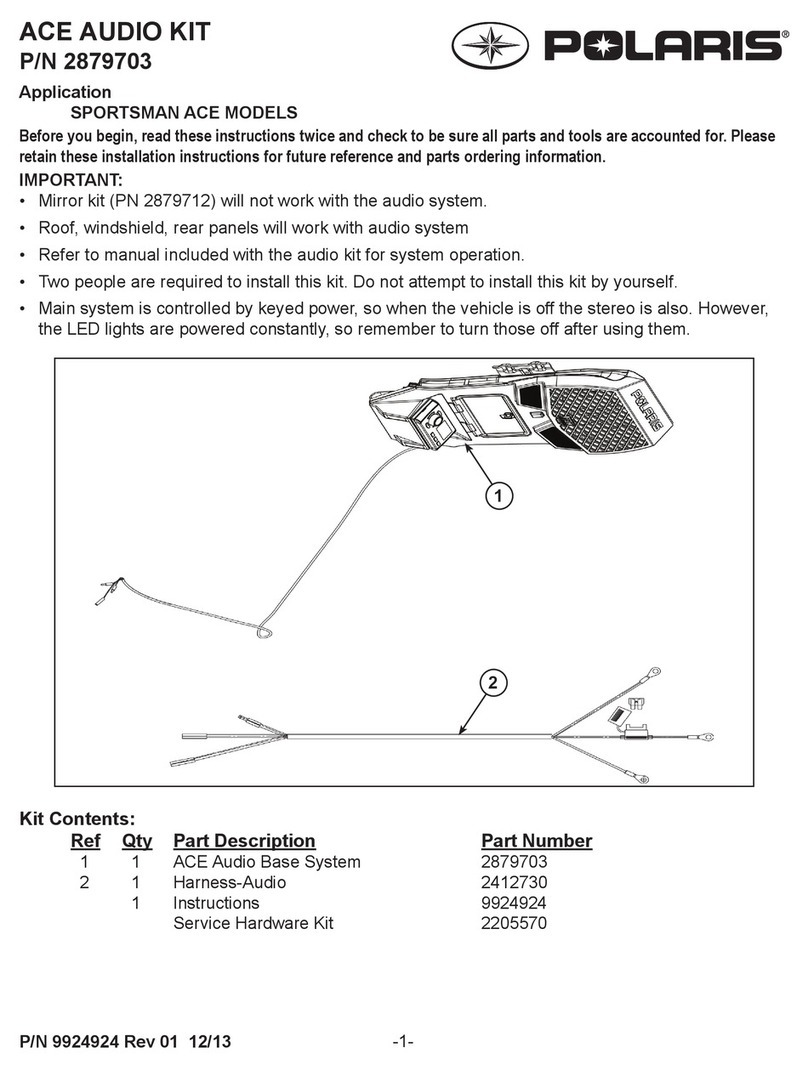Polaris ACE AUDIO 2879703 manual