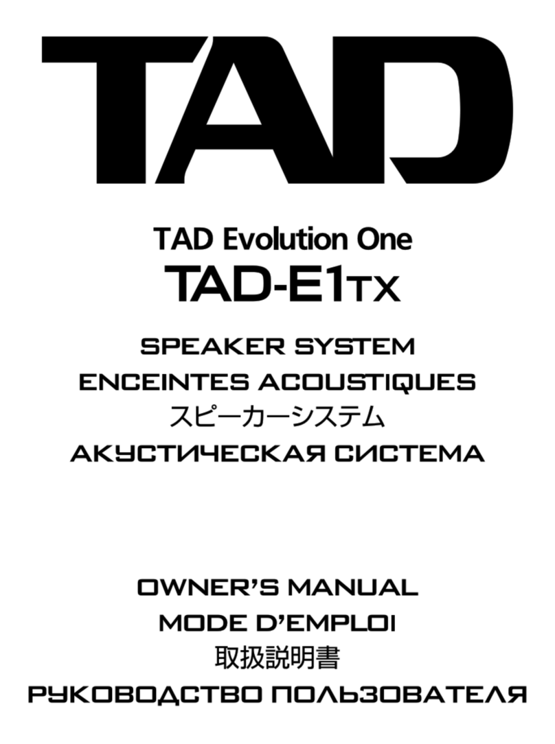 TAD Evolution One TAD-E1TX owner's manual