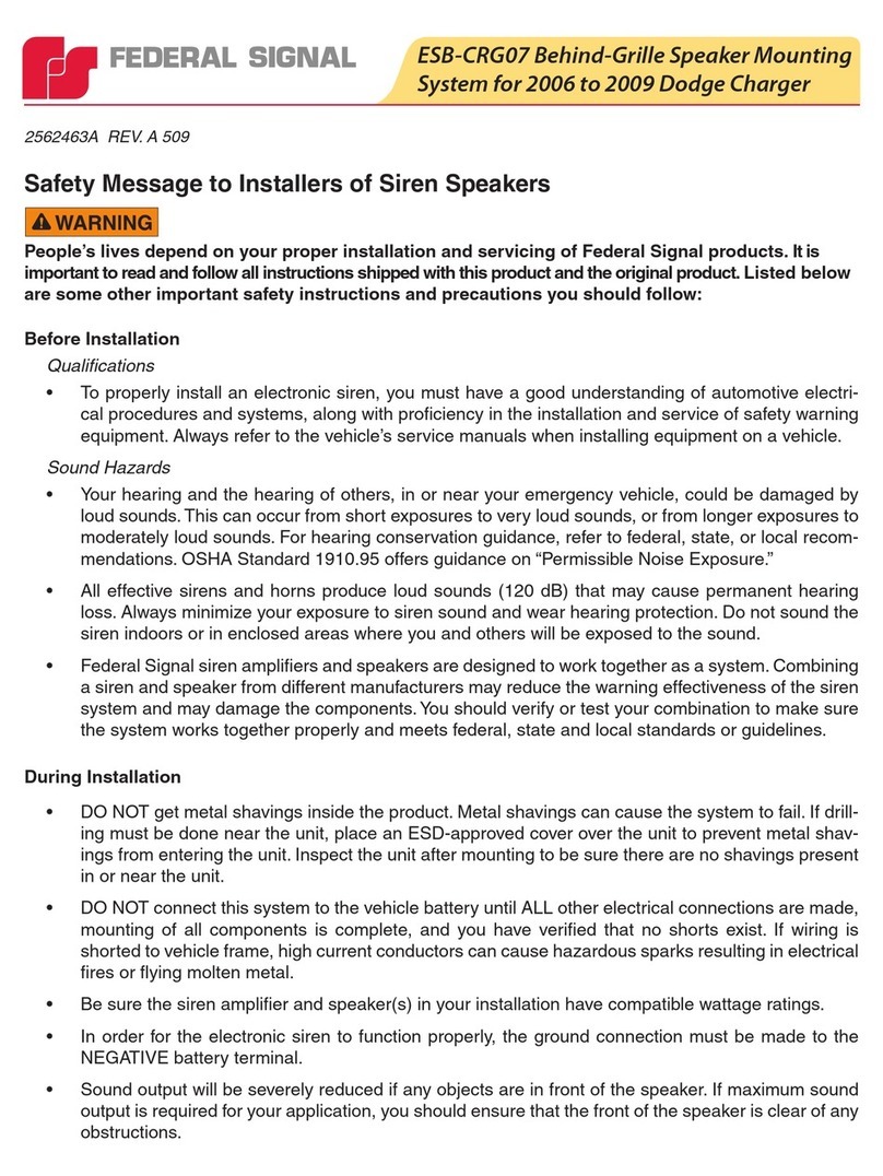 Federal Signal Corporation ESB-CRG07 manual