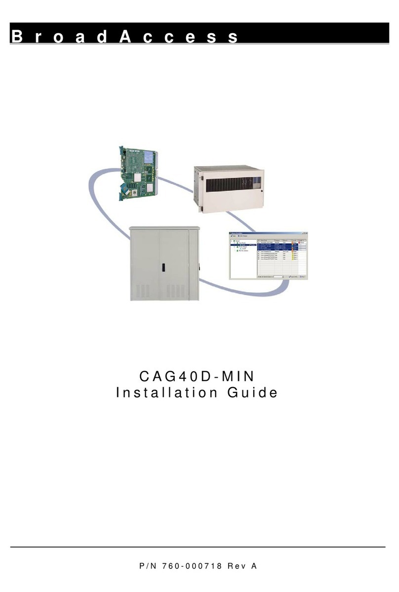 BroadAccess CAG40D-MIN installation guide