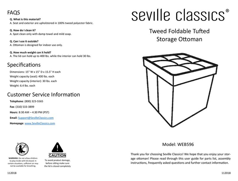 Seville Classics WEB596 User manual