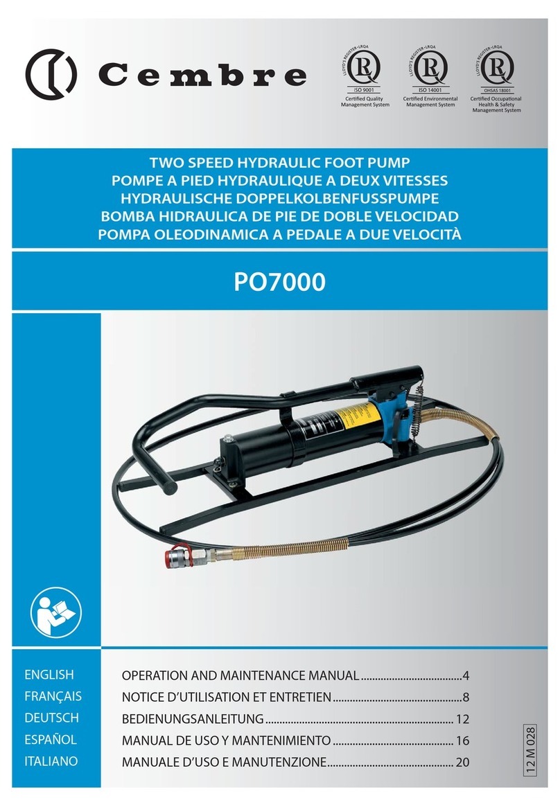 Cembre PO7000 Operation and maintenance manual
