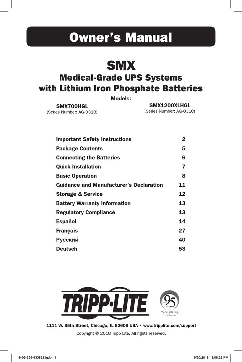 Tripp Lite SMX Series User manual