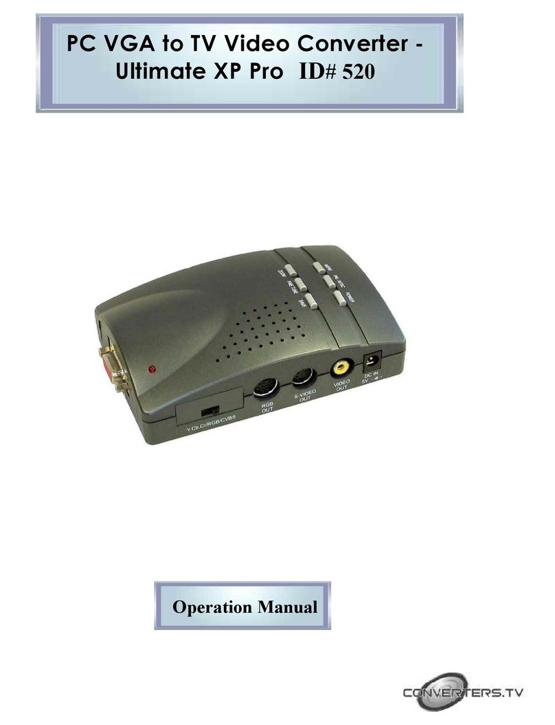 Converters.TV Ultimate XP Pro 520 Operation manual