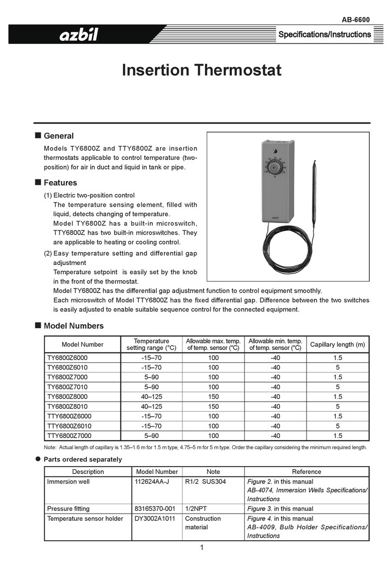 Azbil TY6800Z Series Specifications & instructions