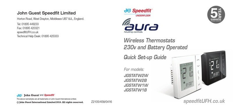 John Guest Speedfit Aura JGSTATW2W Quick setup guide John Guest Speedfit Aura JGSTATW2W Quick setup guide