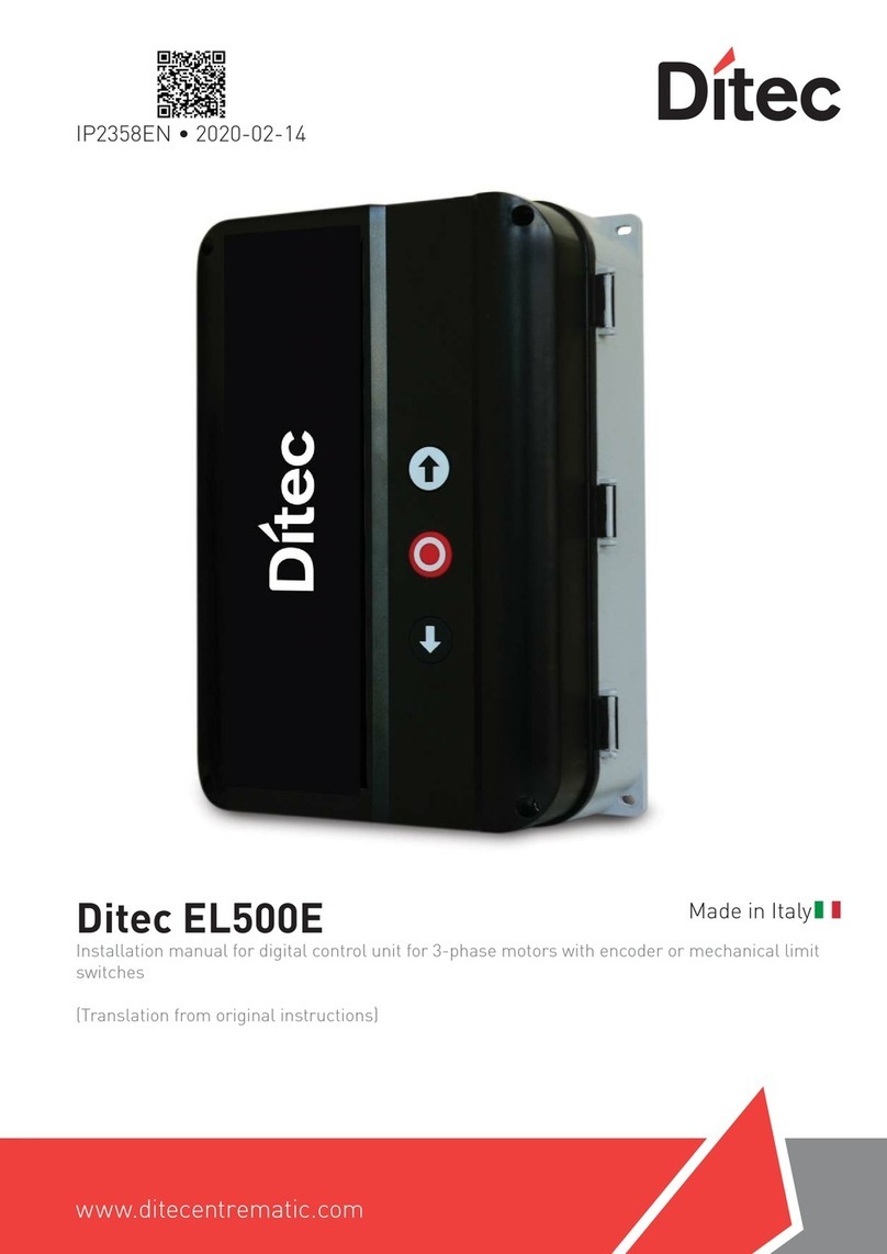 DITEC EL500E Translation from original instructions