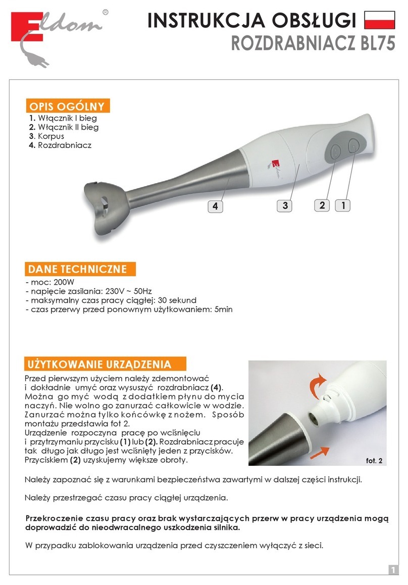 Eldom BL75 User manual