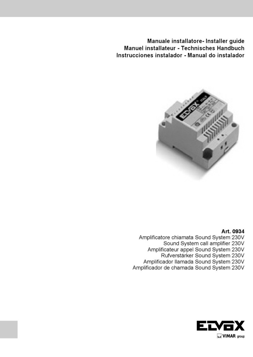 Vimar ELVOX 0934 Installer's guide