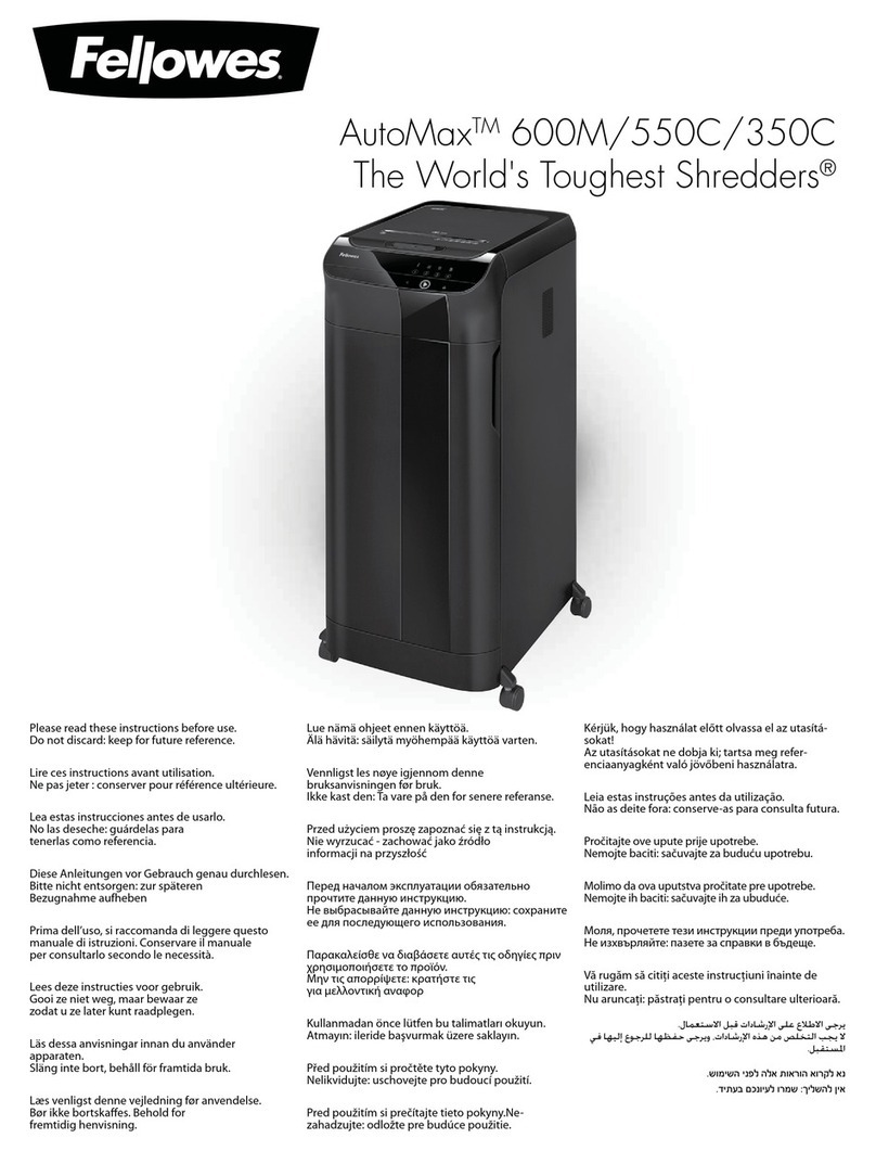 Fellowes AutoMax 100M instructions