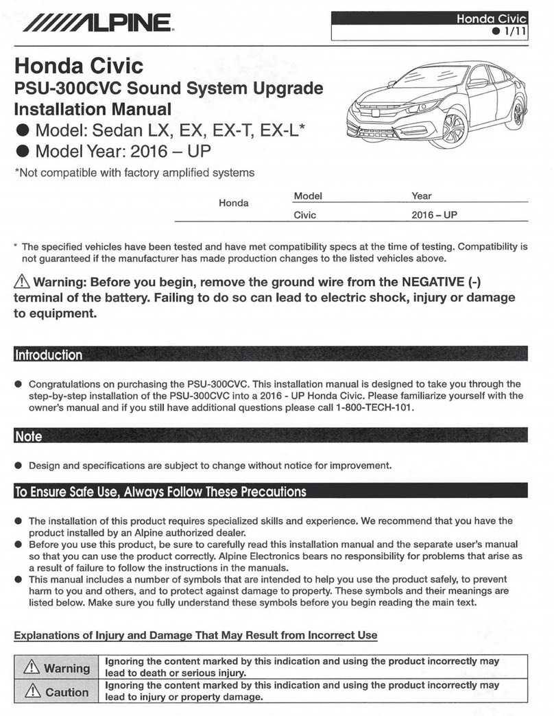 Alpine PSU-300CVC installation manual