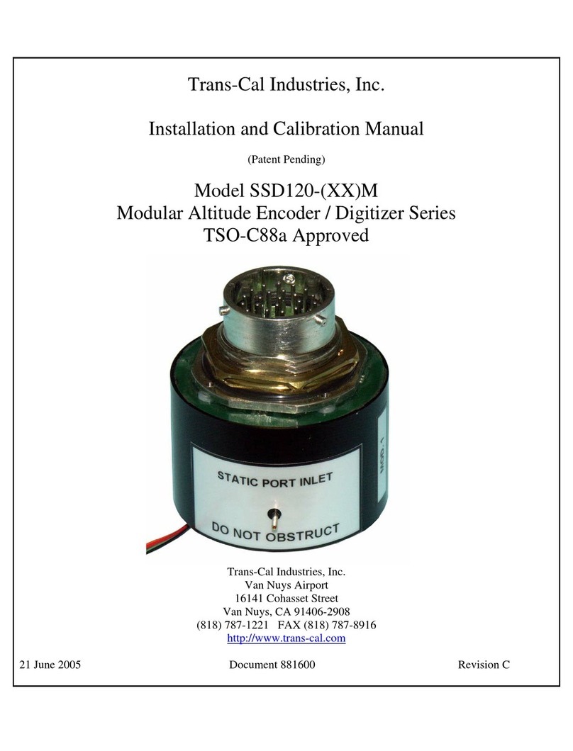 Trans-Cal SSD120 M Series Use and care manual