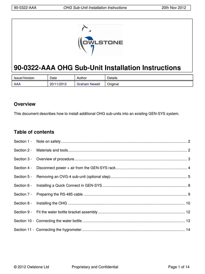 Owlstone 90-0322 Series installation instructions