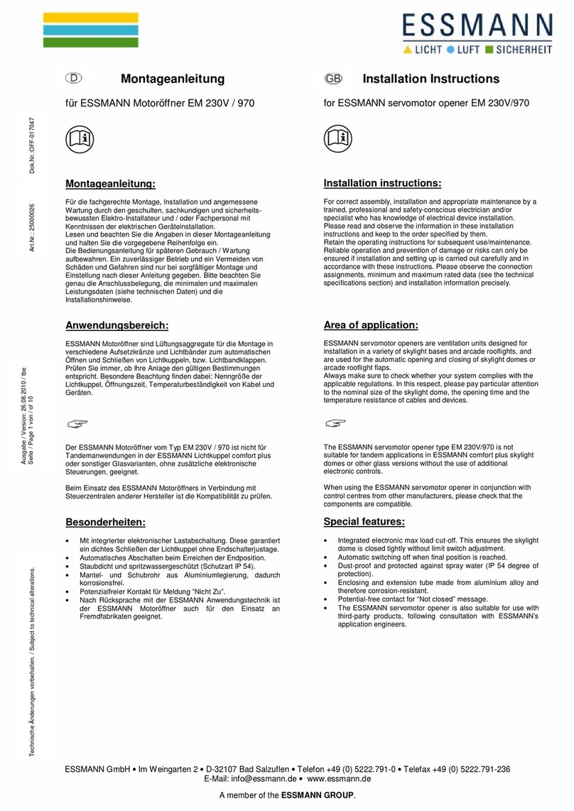 Essmann EM 230V/970 installation instructions