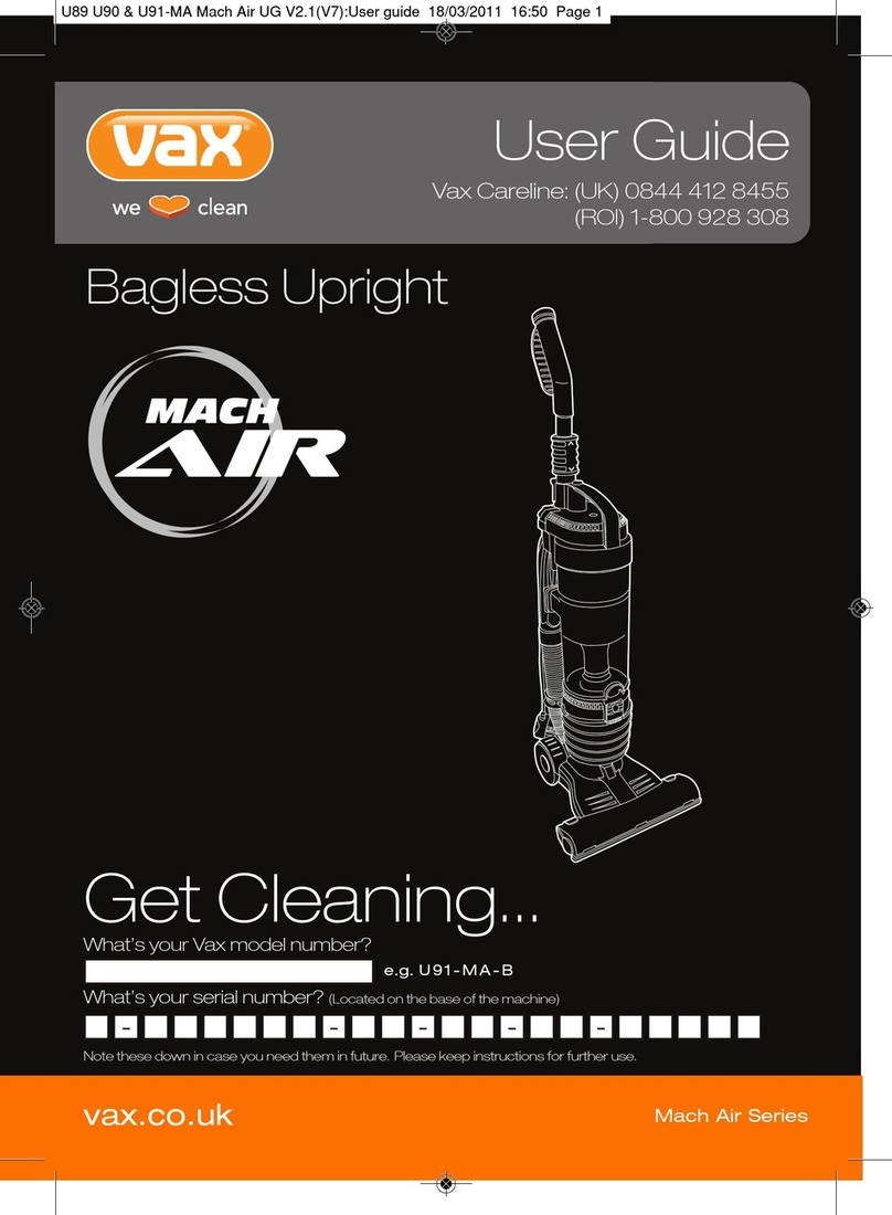 Vax Mach Air SERIES User manual