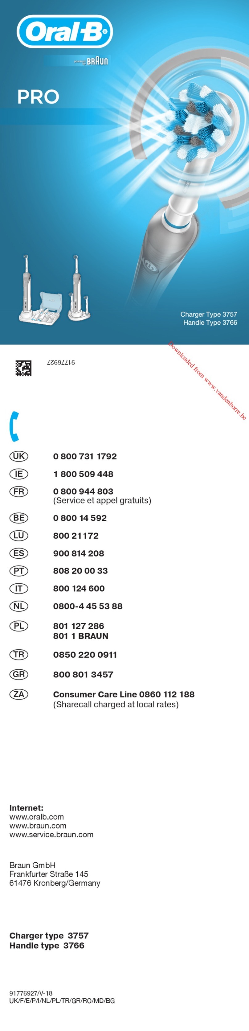 Braun Oral-B Pro D501 User manual