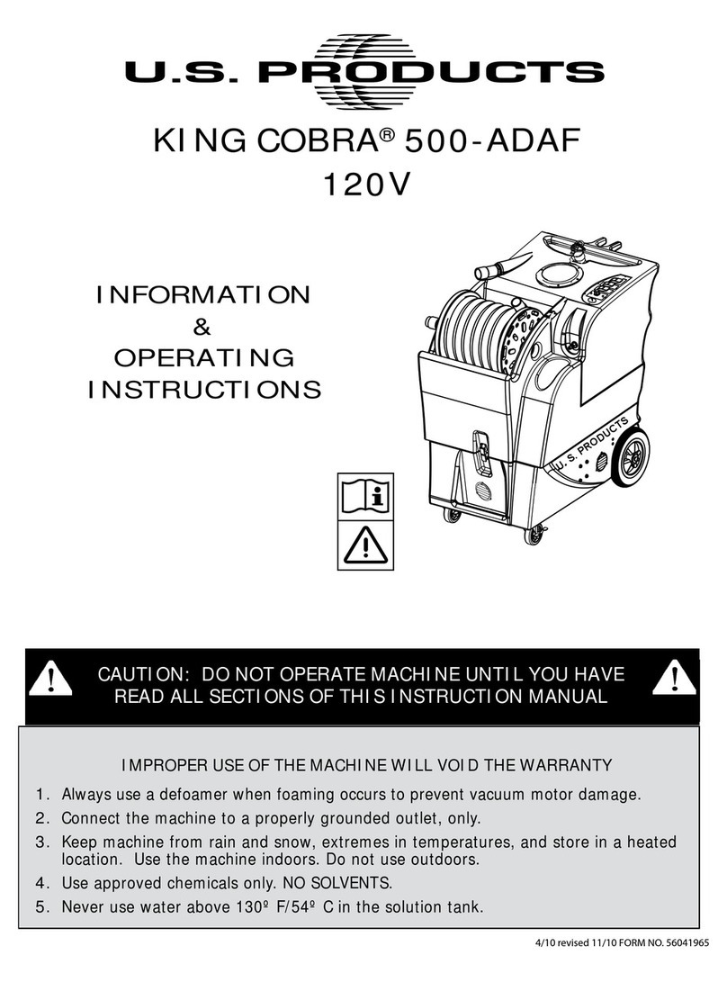U.S. Products KING COBRA 500-ADAF Information & operating instructions