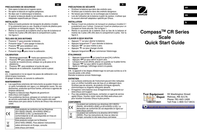 OHAUS Compass CR221 User manual