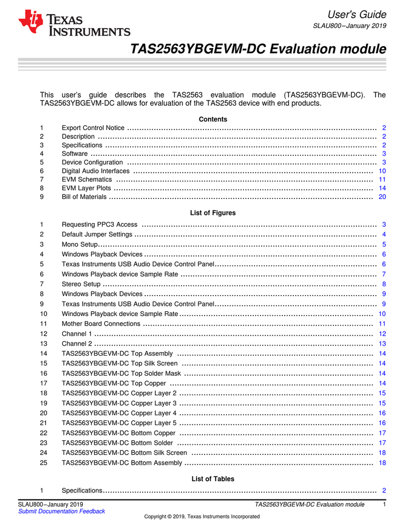 Texas Instruments TAS2563 User manual