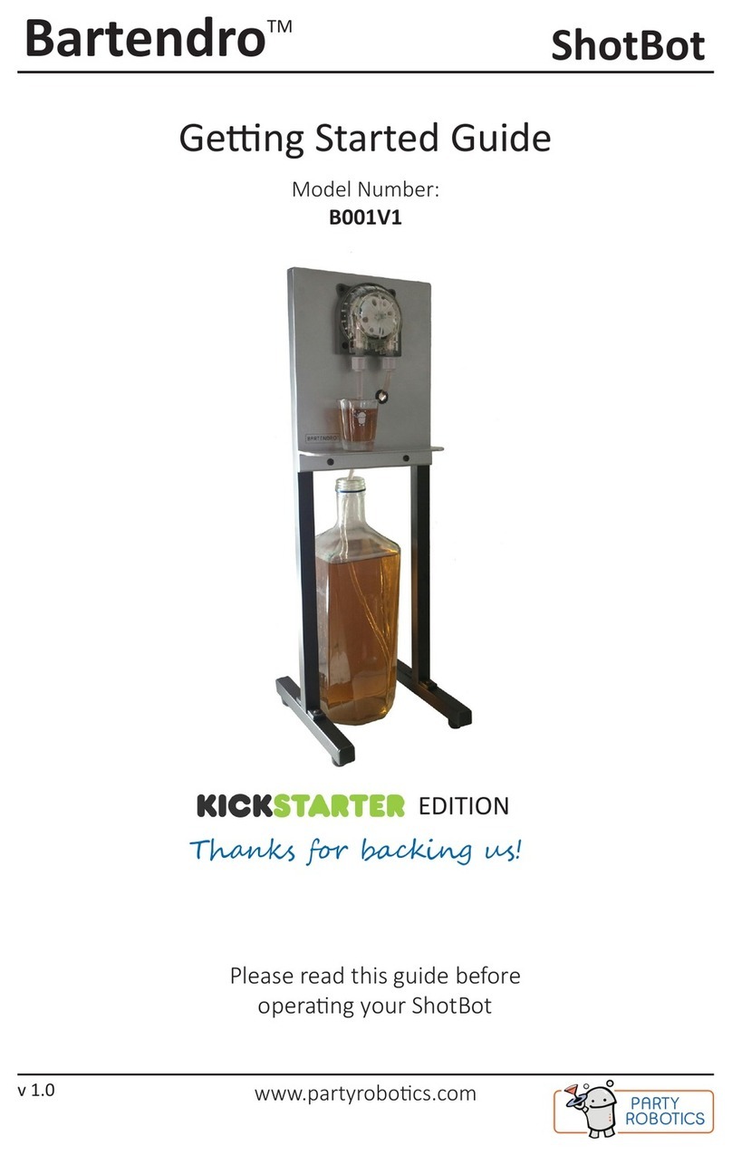 Party Robotics Bartendro ShotBot Getting started guide