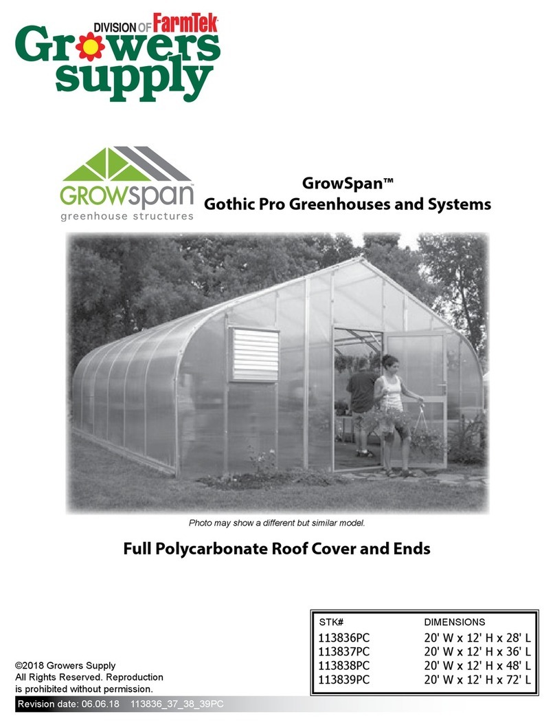 GrowSpan Gothic Pro Series User manual